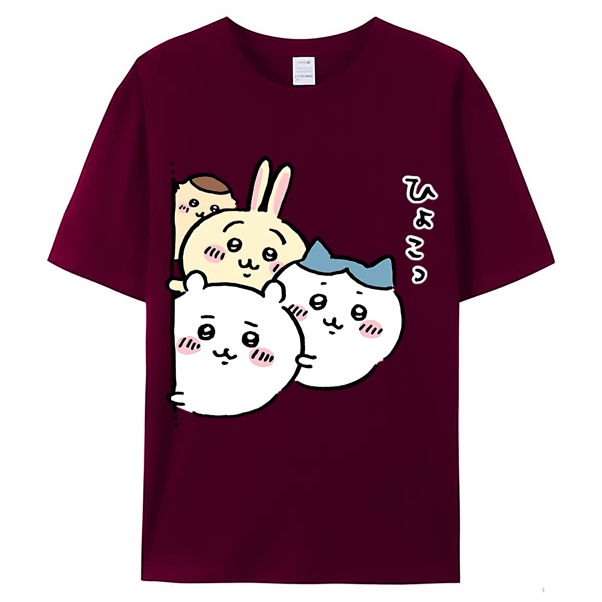 （画像用） ちいかわ ちいかわ Chii-kawa chiikawa レディースカジュアルプリントTシャツ（綿100％）